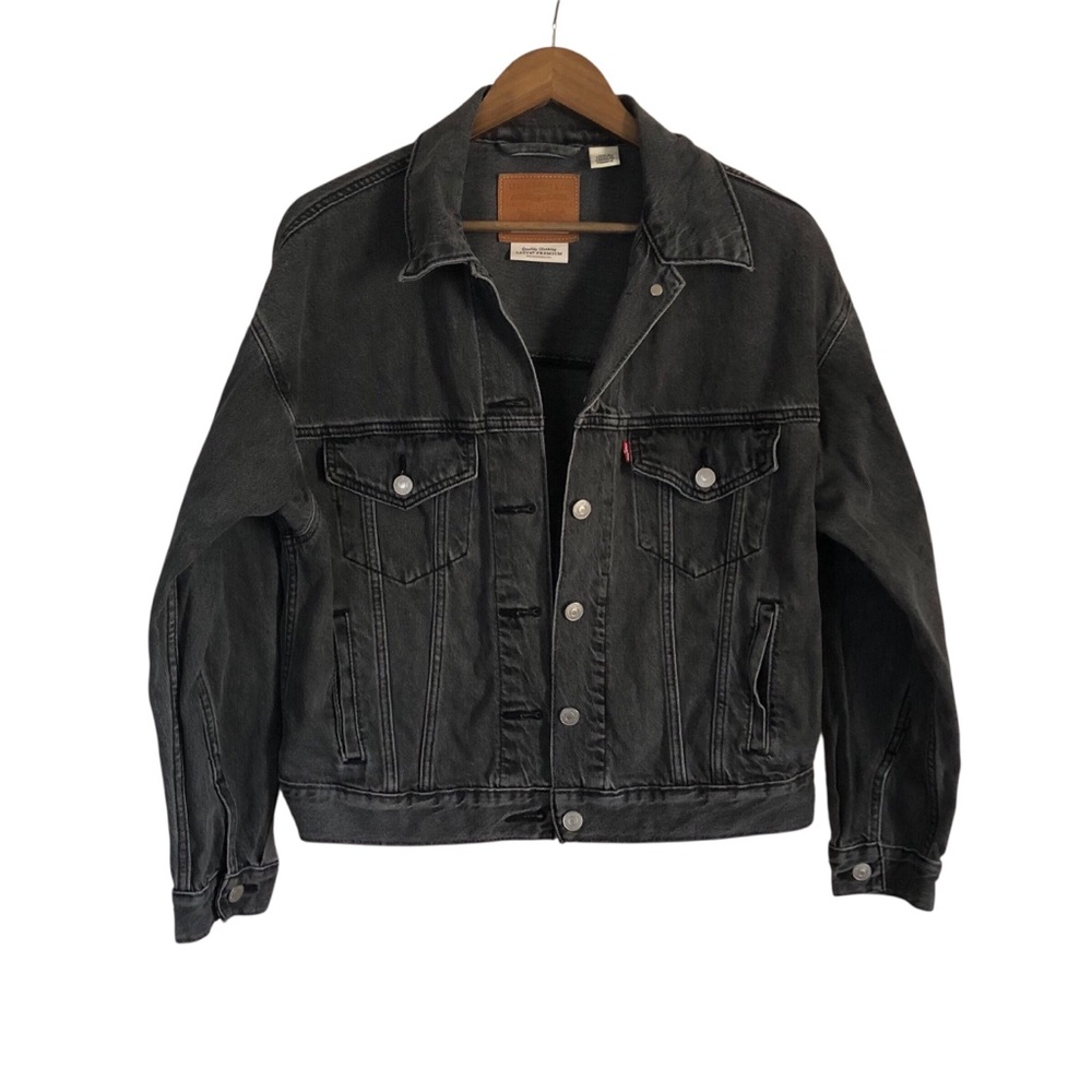 Levi's Premium Men's Black Denim Unisex Trucker Jacket